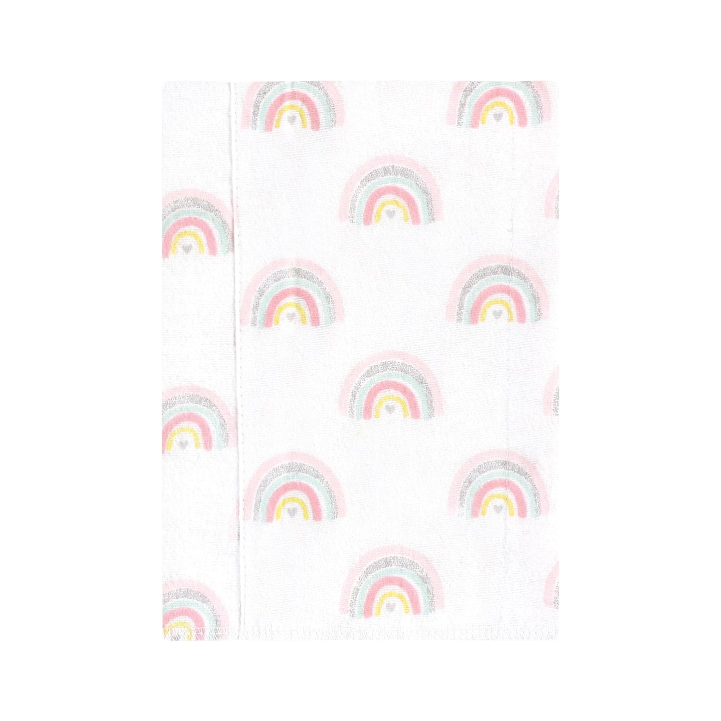 Hudson Baby Unisex Baby Cotton Flannel Burp Cloths 7-Pack, Girl New Elephant, One Size