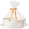 Kodomoore Gift Basket with Wrap Bag and Ribbon, Empty Small Woven Basket for Gift, Cute Decorative Gift Organizer for Baby Showe