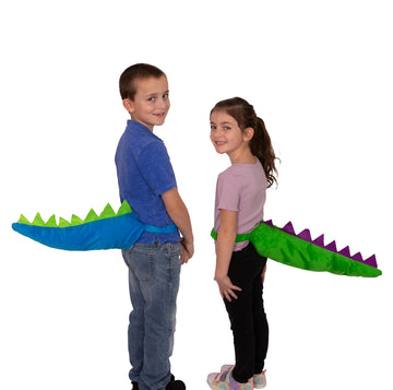 Tigerdoe Dragon Tails - Dinosaur Costume - Dragon Tail Theme Party - Dress Up - Animal Tails (Blue, Green & Yellow Tail)