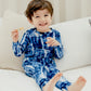 Vaenait Baby Kids Junior 100% Cotton Sleepwear Pajamas 2Pcs Set Tiedye-Thundernavy-257 M