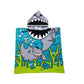 JHONG108 Kids Shark Beach Towel with Hood for Boys Girls Toddlers Children Under Age 6 - Super Absorbent Soft Microfiber Poncho 