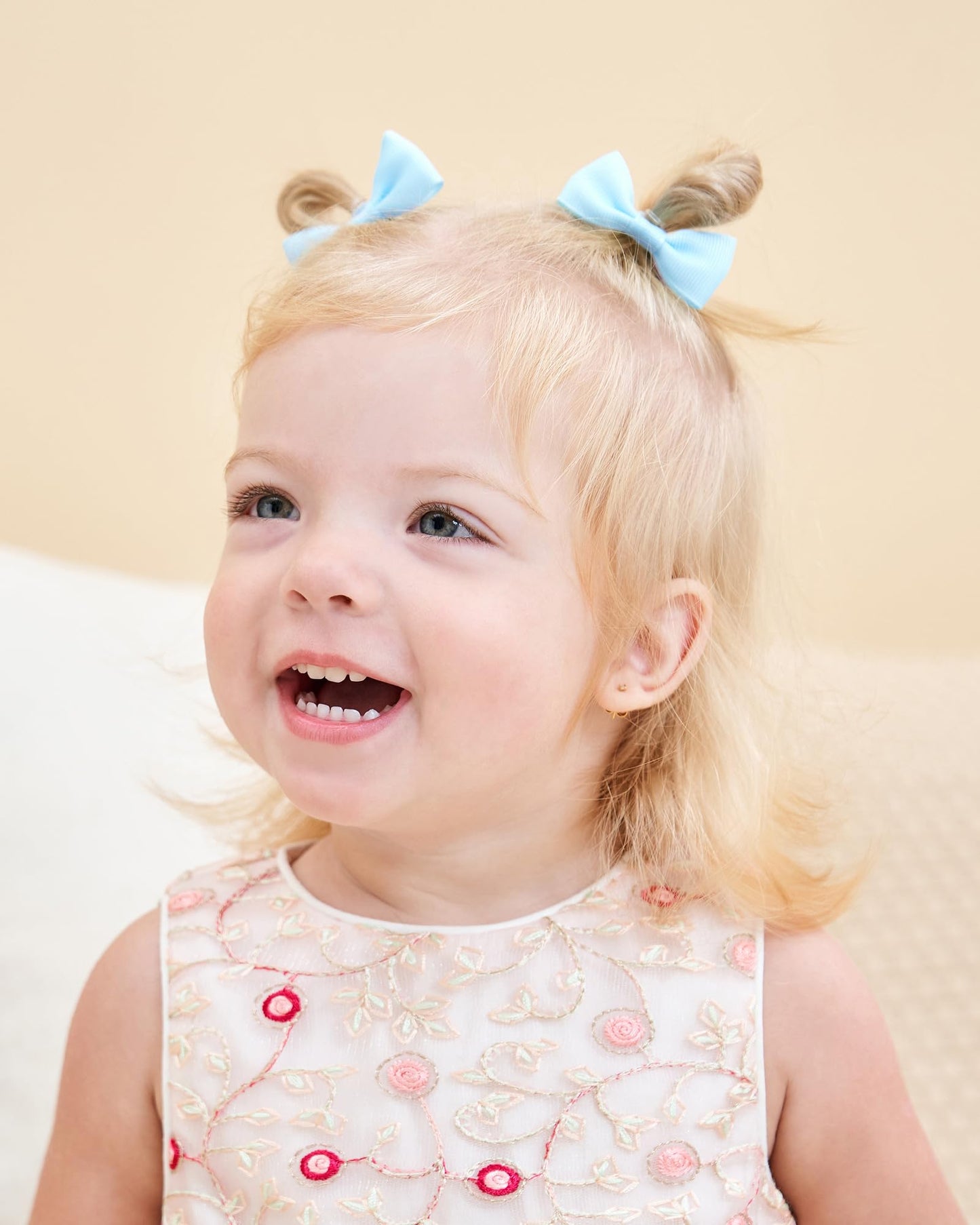 40Pcs 2 Inches Baby Girls Hair Bows Ties Mini Boutique Elastic Hair Rubber Ribbon Hair Band Accessories For Kids Toddlers Infant