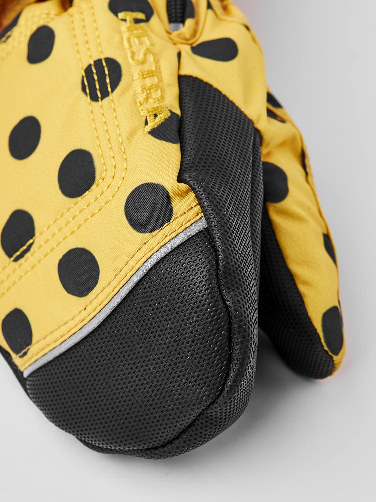 Hestra Baby Zip Long Mitten I Waterproof, Insulated Mittens For Babies And Toddlers For Playing In The Snow - Mustard Print - 2