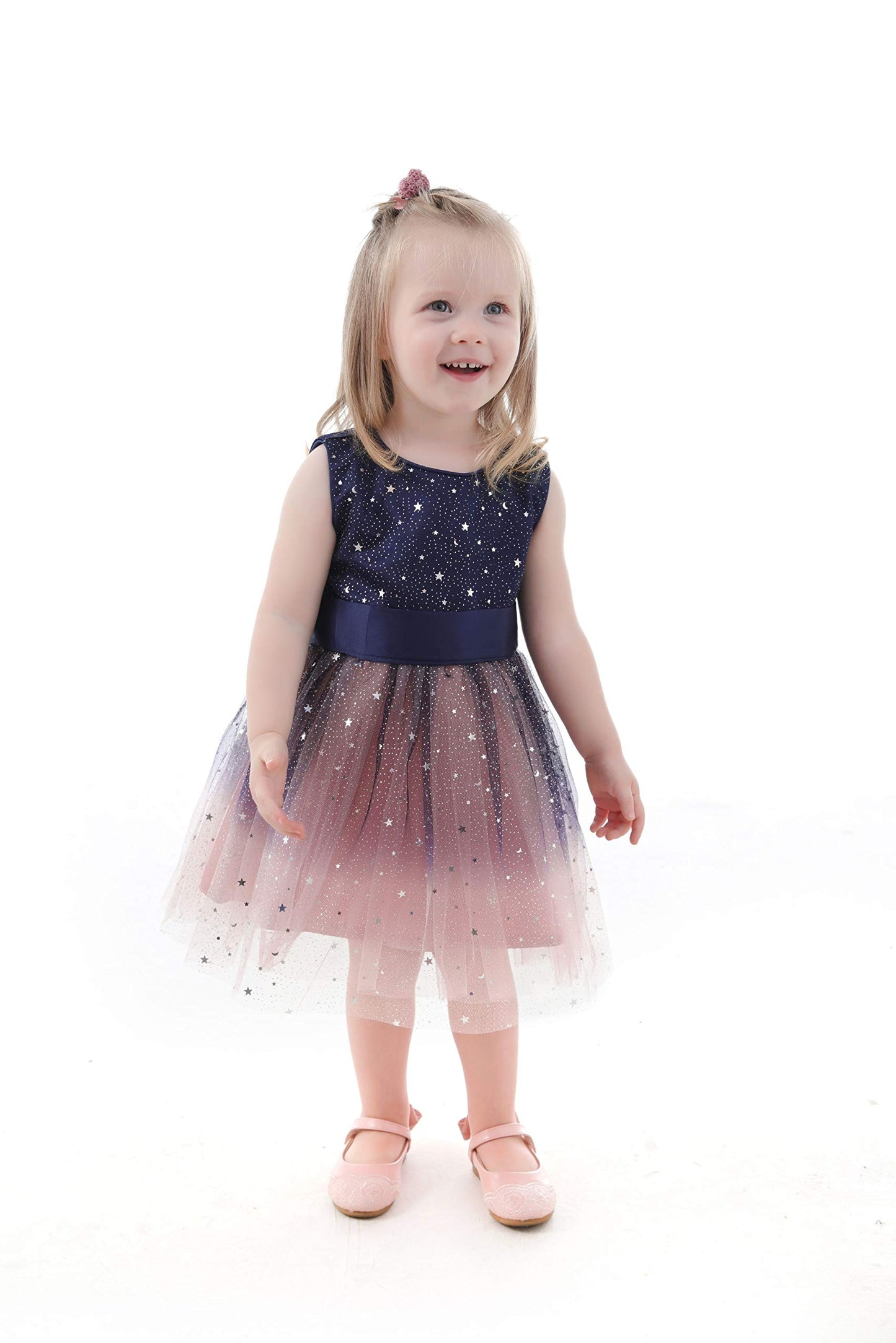 Glamulice Infant Holiday Formal Dress Baptism Christening Tutu Sparkle Tulle Ombre Toddler Baby Flower Girls Lace Bridesmaid Dre