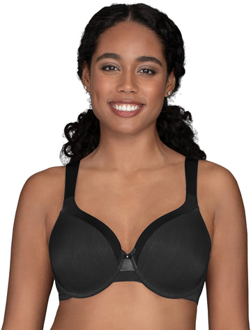 Vanity Fair Womens Illumination Full Figure Zoned-In Support (36C-44D) Bra, Underwire - Black, 44C Us
