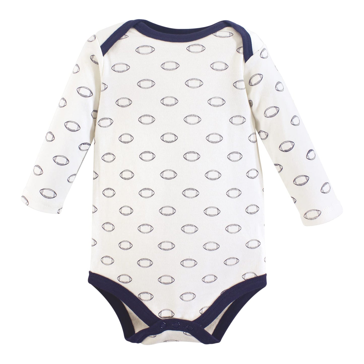 Hudson Baby Unisex Baby Cotton Long-Sleeve Bodysuits, Football Mvp, 0-3 Months