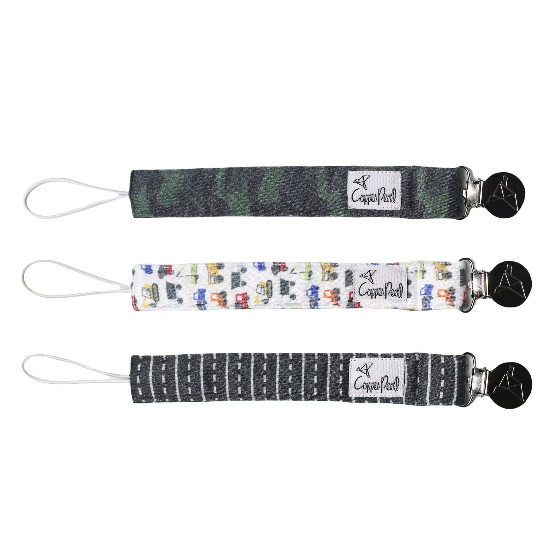 Copper Pearl Pacifier Clip 3-Pack: Premium Knit Binky Clips For Baby Girls And Boys - Stylish Stainless Steel Pacifier Holder Cl