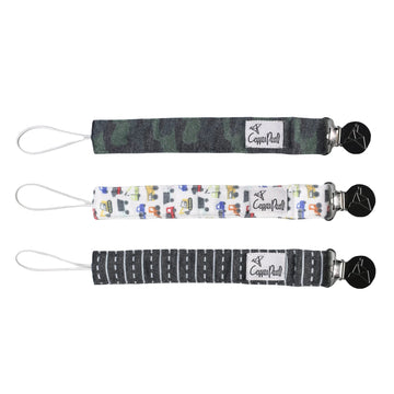 Copper Pearl Pacifier Clip 3-Pack: Premium Knit Binky Clips For Baby Girls And Boys - Stylish Stainless Steel Pacifier Holder Cl