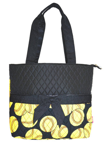 Ngil Softball Print Quilted Diaper Bag