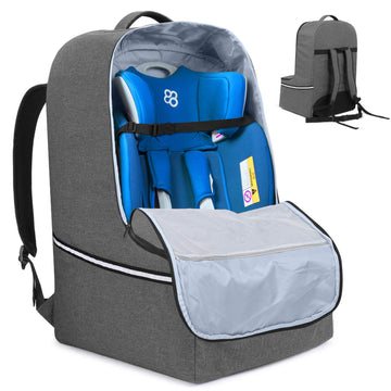 Teamoy Car Seat Travel Bag, Car Seat Gate Check Bag With Top Handle And Reflective Tapes, Infant Carseat Carrier Covers For Airp