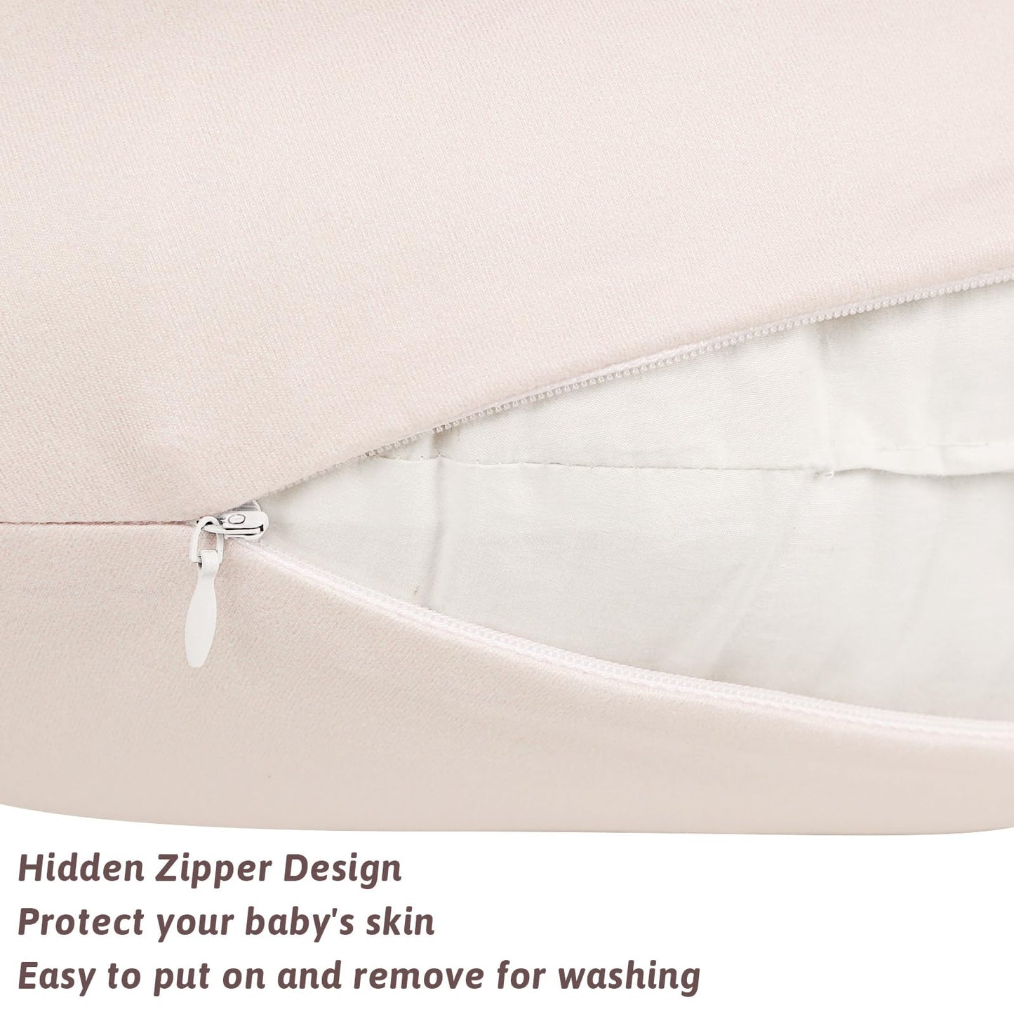 Tanofar Nursing Pillow Cover 2 Pack, Stretchy Soft Nursing Covers For Breastfeeding Pillows, Fits Standard Infant Nursing Pillow