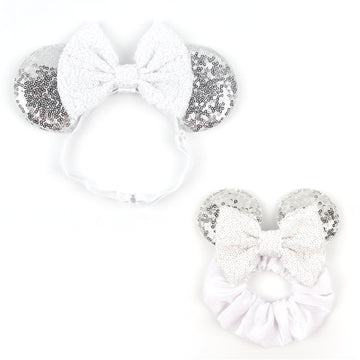 Bianbaistar Newborn Bows For Girls Toddler Hair Bows Elastic Adjustable Headband Mouse Ears Scrunchies Essencial Accessories For