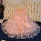 Jup'Elle Little Baby Girl Dress Flower Ruffles Party Wedding Pageant Princess Pink Dresses 12Months