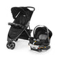Chicco Viaro Quick-Fold Travel System, Includes Infant Car Seat And Base, Stroller And Car Seat Combo, Baby Travel Gear | Black/