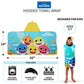 Franco Kids Bath And Beach Soft Cotton Terry Hooded Towel Wrap, 24' X 50', Baby Shark
