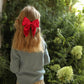 5' Red Christmas Velvet Fable Hair Bows Kids Big Velvet Ribbon Sailor Bow Alligator Clip Cheer Barrettes Hairpins Valentines Ne