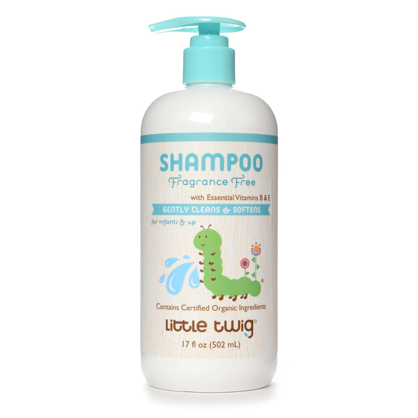 Little Twig Fragrance-Free Shampoo, Hair Shampoo With Natural Plant Derived Formula, Vegan, Gluten-Free, Perfect For Newborns, 1