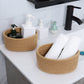 ?2 Pack?Abenkle Small Woven Baskets, Tiny Oval Shallow Storage Baskets, Mini Cotton Rope Empty Decorative Basket, Boho Little Or