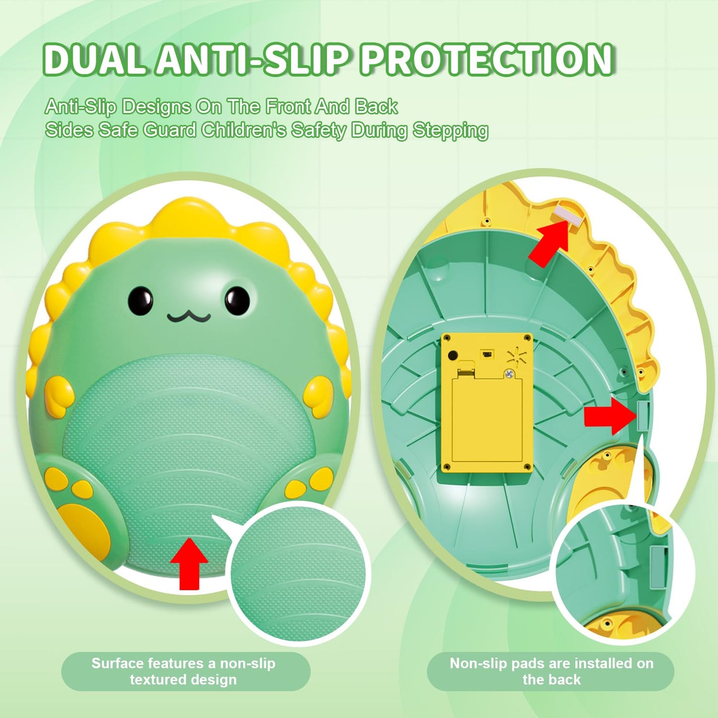 Toys Stepping Stones for Kids Toddler: 5Pcs Upgraded Light up & Music Non-Slip Sensory Balance Toys with 5 Rechargeable Batterie