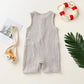 Arleysh Newborn Infant Unisex Baby Boy Girl Button Solid Romper Bodysuit One Piece Jumpsuit Outfits Clothes (Grey, 18-24 Months)
