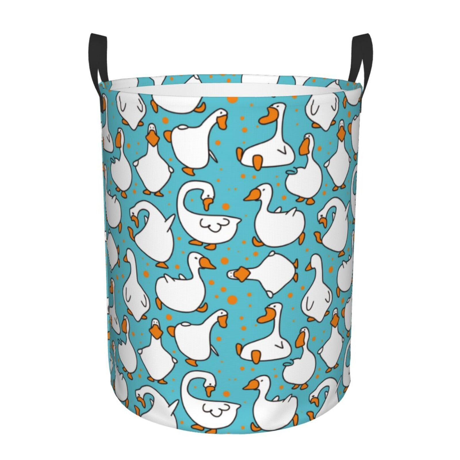 Pevtufa Cartoon Funny Goose Foldable Laundry Basket Organizer,Fabric Clothes Toy Storage Basket Nursery Hamper Storage Bin For H