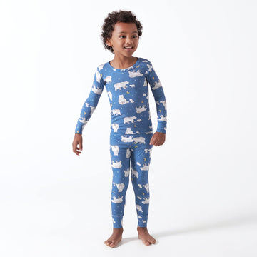 Gerber Unisex Baby Toddler Buttery Soft 2-Piece Snug Fit Pajamas With Viscose Made From Eucalyptus, Polar Bear, 12 Months