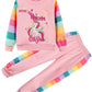 Retsugo Toddler Girls Sweatsuit Kids 2 Piece Outfits Unicorn Sweatshirt Long Sleeve Tops And Sweatpants Outfit Rainbow Outfit Sc