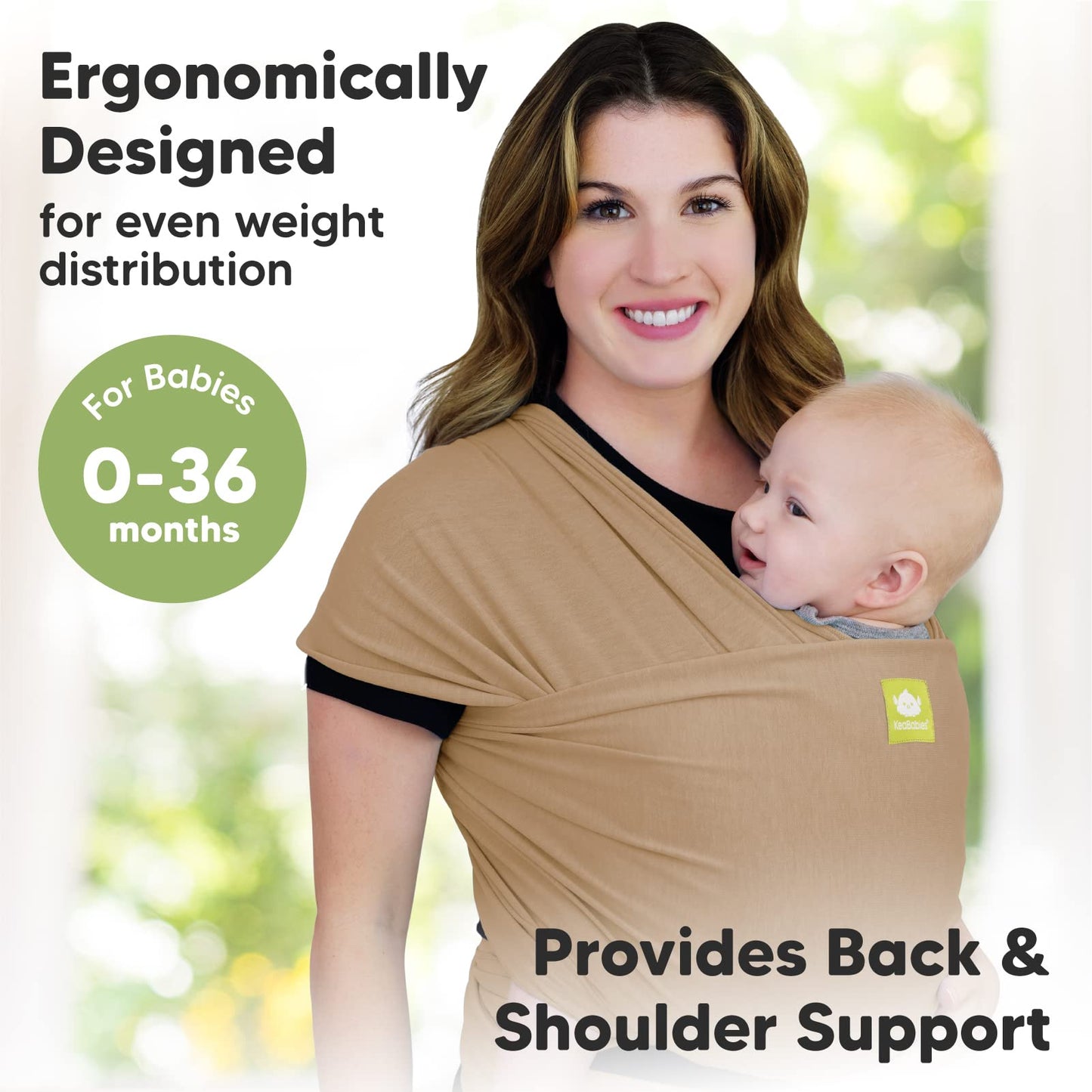 KeaBabies Baby Wrap Carrier - All in 1 Original Baby Carrier Newborn to Toddler Sling, Easy to Wear, Hands Free Bonding, Lightwe