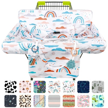 Polovillae Shopping Cart Cover For Baby 2-In-1 High Chair Cover With Safety Harness Multifunctional Dinosaur Pattern Cart Covers