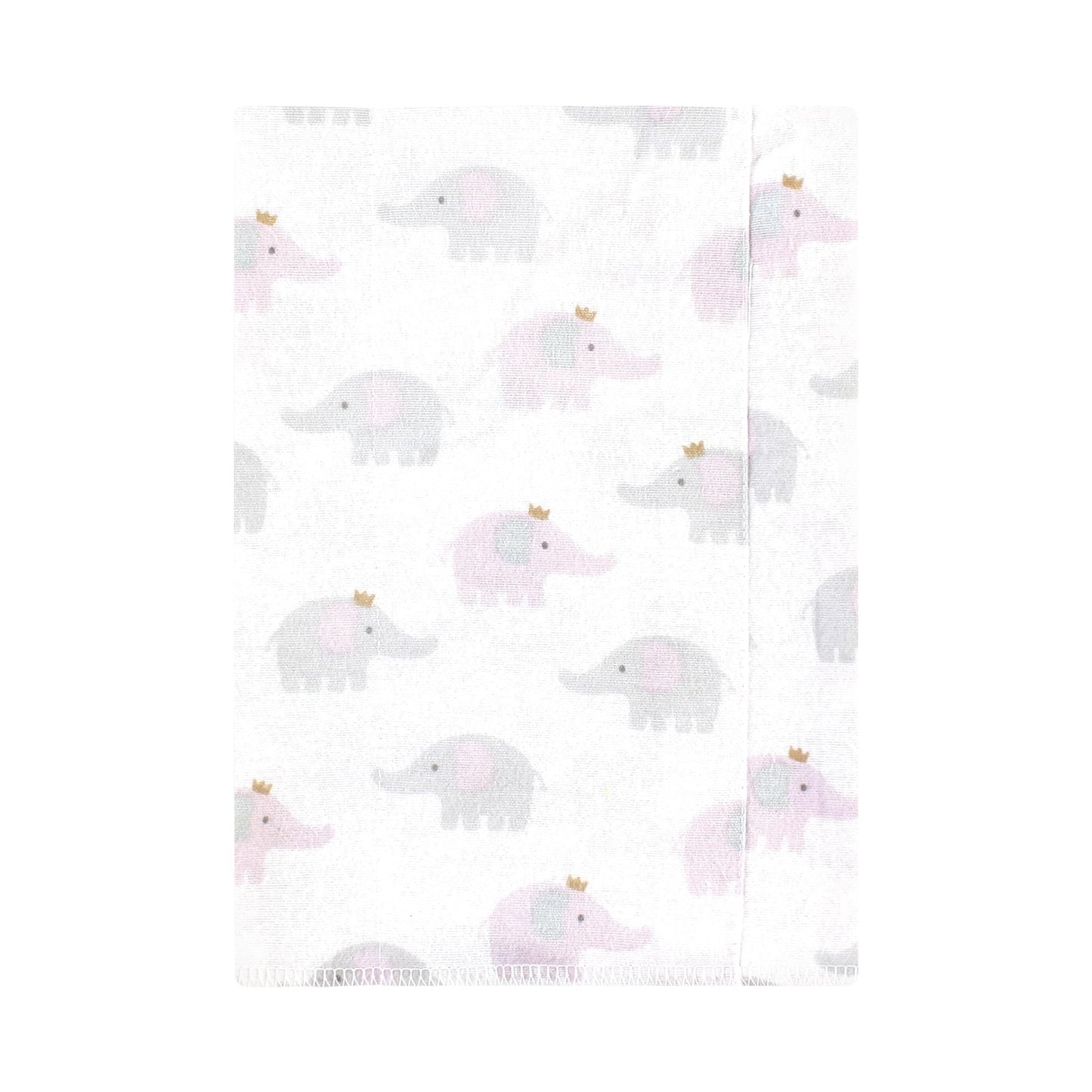 Hudson Baby Unisex Baby Cotton Flannel Burp Cloths, Lilac Elephants 4 Pack, One Size
