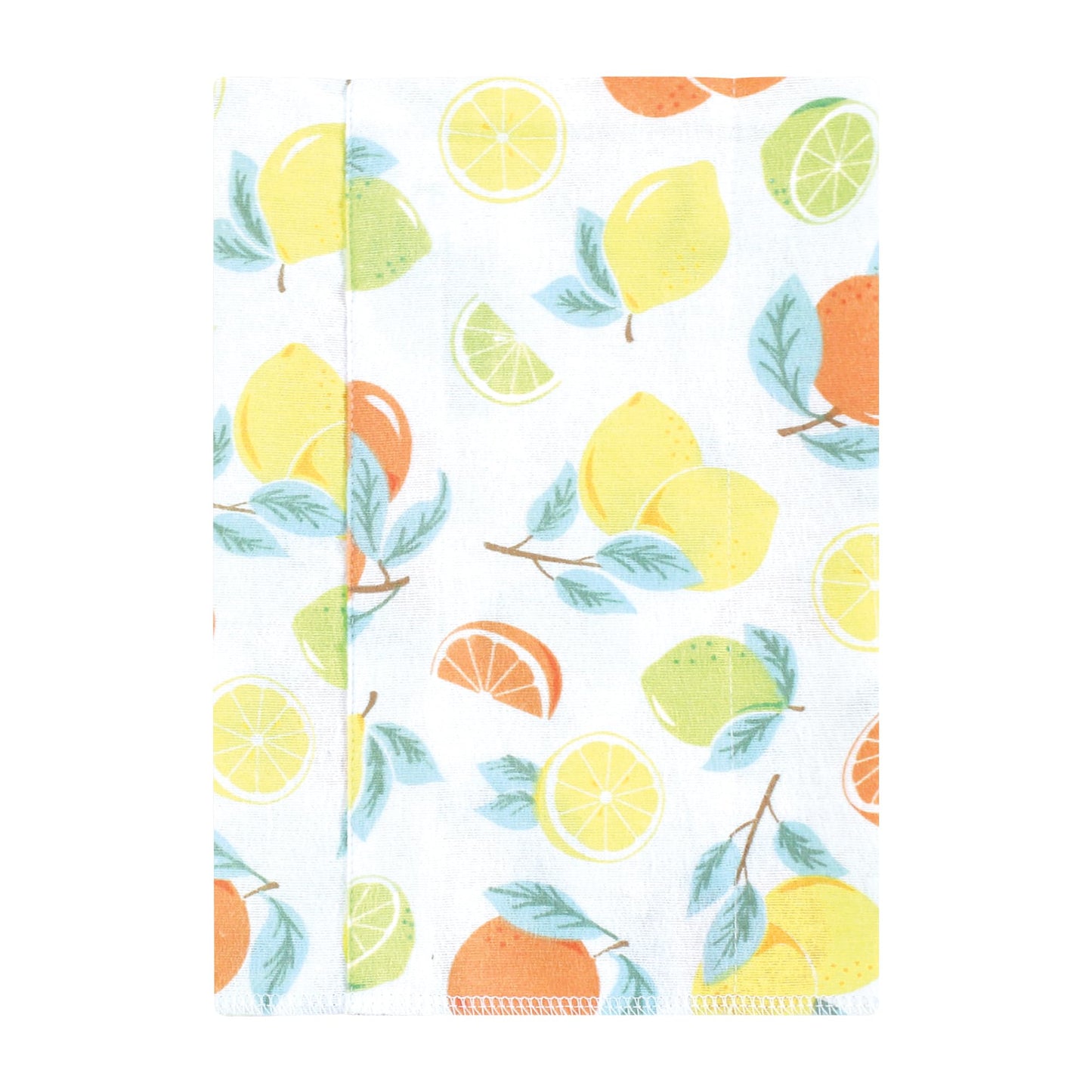 Hudson Baby Unisex Baby Cotton Flannel Burp Cloths, Citrus Mint, One Size
