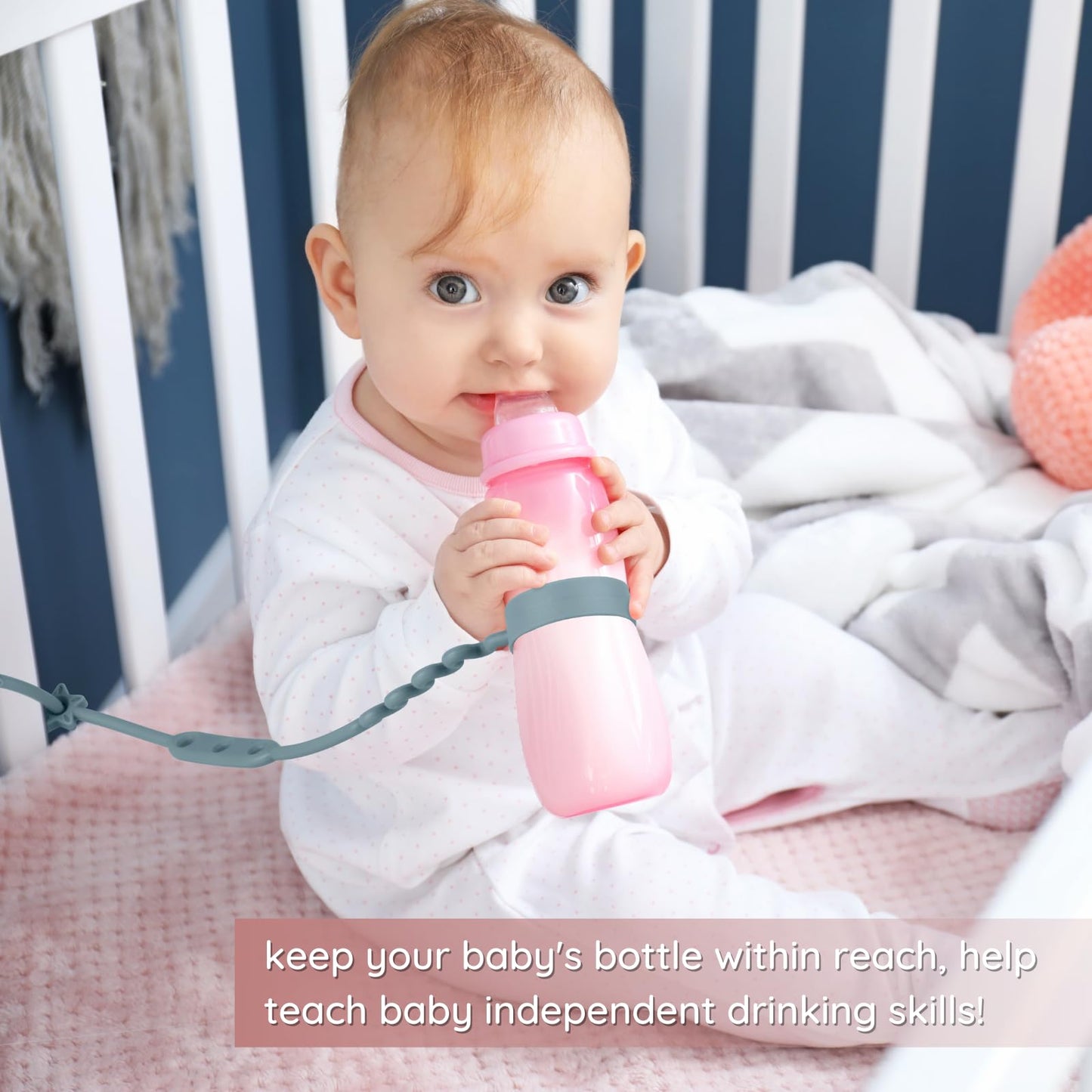 Toy Safety Straps, 3 Pack Silicone Sippy Cup Straps, Sippy Cup Leash For Baby, Keep Bottles And Sippy Cups Close At Hand And Off