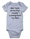 Unicomidea Baby Jumpsuit Newborn Infant One-Piece Cotton Short-Sleeve Bodysuit Cool Letter Of Dont Look At Me That Smell Is Comi