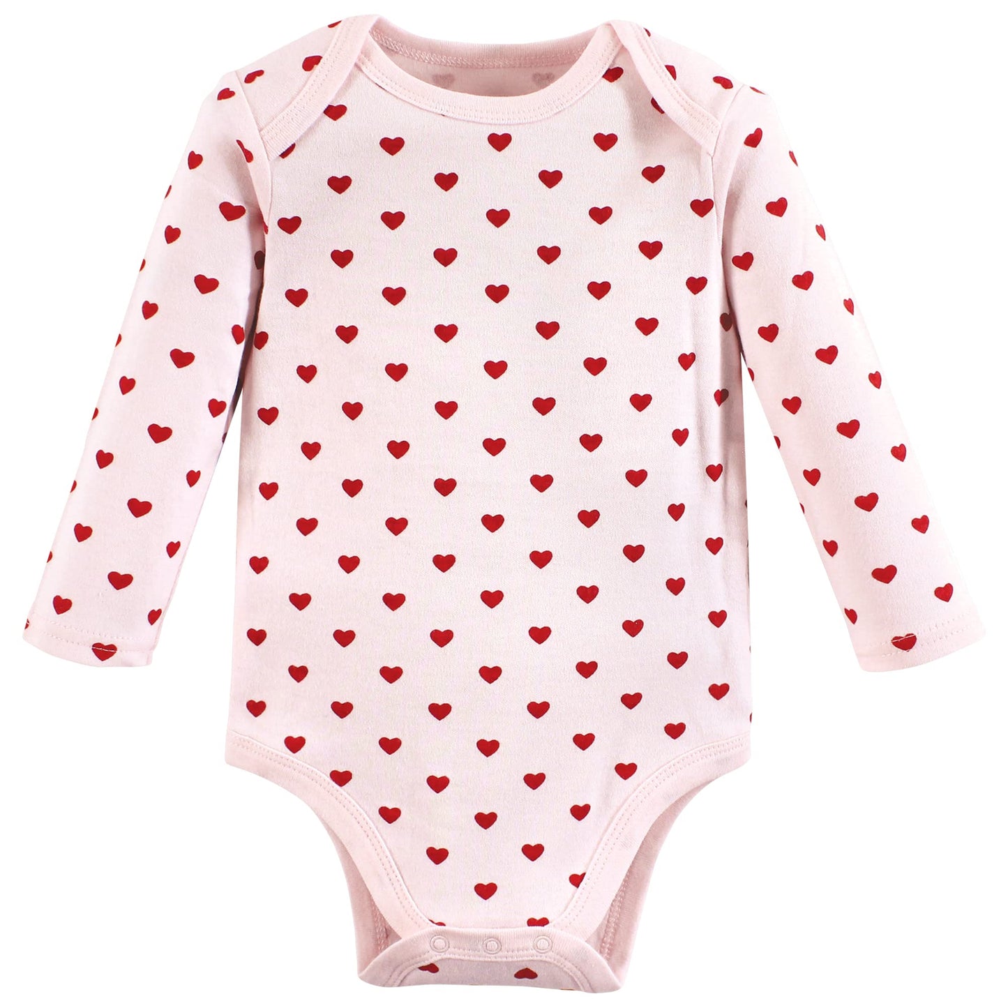 Hudson Baby Unisex Baby Cotton Long-Sleeve Bodysuits, Valentine Sweetheart, 6-9 Months