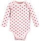 Hudson Baby Unisex Baby Cotton Long-Sleeve Bodysuits, Valentine Sweetheart, 9-12 Months