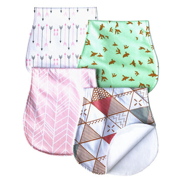 Arnzion Baby Burp Cloths Baby Burp Set Curved Absorbent And Soft Valuable 4 Pack