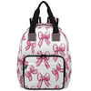 CNNINGYI Baby Diapers Bag Backpack, Bows Waterproof Large Baby Bag for Mom Dad, Bow Tie Knot Travel Diaper Bag Backpack