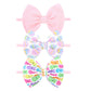 Yanjie Easter Bows For Baby Girls Rabbit Egg Bow For Newborn Infant Easter Bunny Ears Hairbands Nylon Pink Bow Headband Easter H