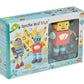 Tender Leaf Toys - Robot Construction - 17 Pieces Wooden Construction Set to Build and Stack 3 Robot in Endless Variations - Dev