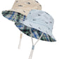 Durio Baby Bucket Sun Hat Toddler Hats Boys Summer Sun Hats For Kids Beach Hat 2Pack Beige/Blue 0-3 Months