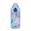 Zak Designs Disney Frozen Sage Kids Water Bottle For School or Travel, 16oz Durable Plastic Water Bottle With Straw, Handle, and