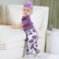 Renotemy Infant Girl Clothes Newborn Outfits Short Sleeve Romper Pants Set 0-3 Months Baby Girl Clothes Outfit Sets Purples
