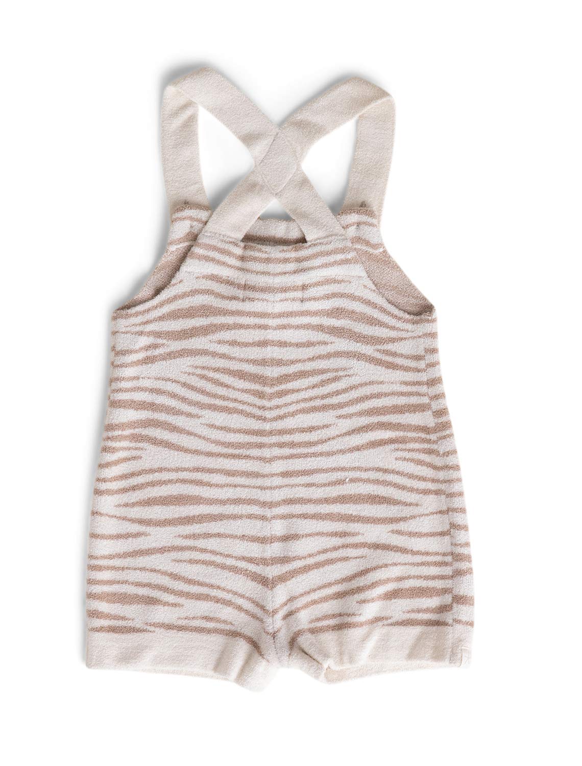 Barefoot Dreams Cozychic Ultra Lite Toddler Shortall, Tan Animal, 4T/5T