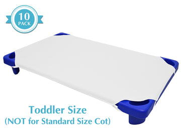 American Baby Company 10-Piece Cotton-Polyester Blend, Toddler Size Daycare/Pre-School Cot Sheet, White, 23' X 40', For Boys A