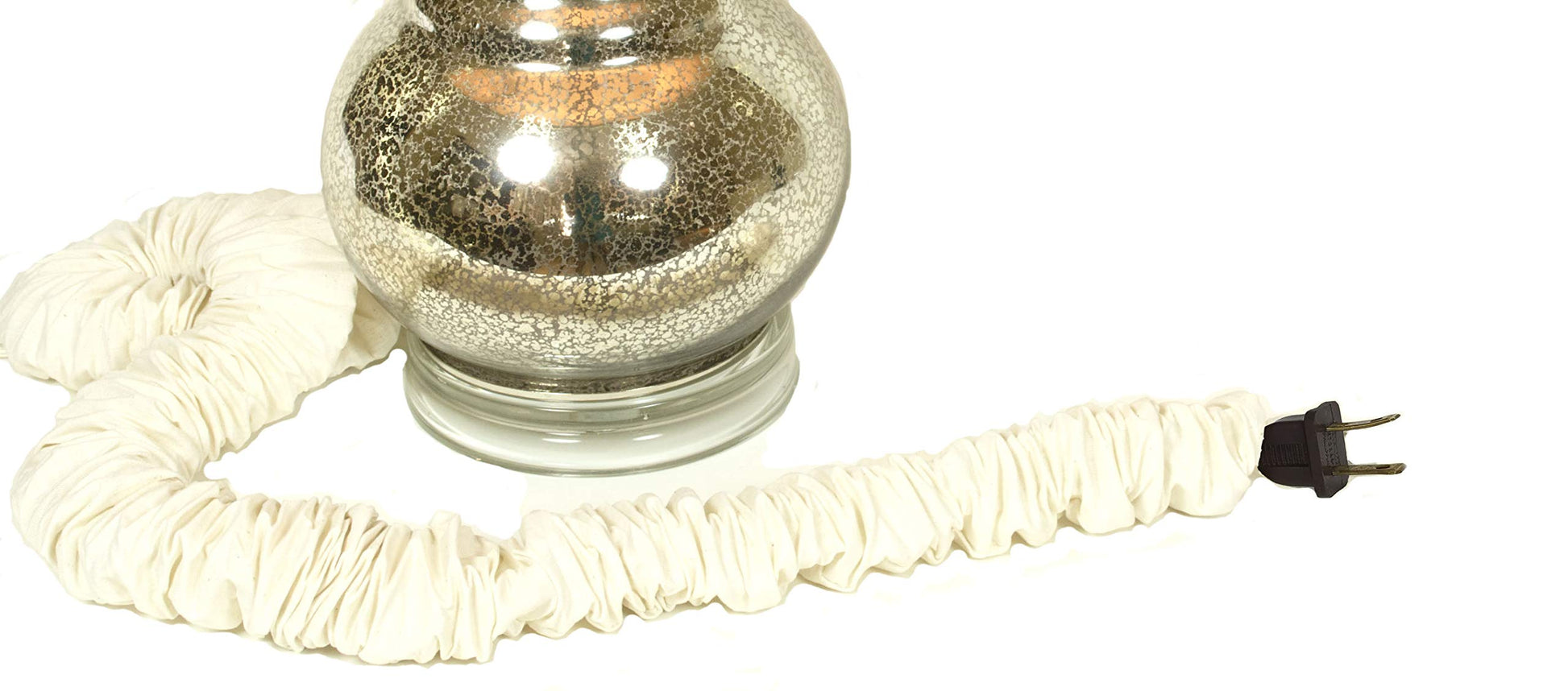 Natural Muslin Lamp Cord Cover 9 Ft Long Lt. Cream