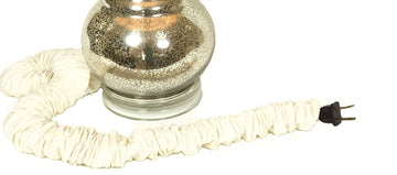 Natural Muslin Lamp Cord Cover 9 Ft Long Lt. Cream
