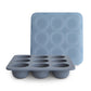Mushie Silicone Baby Food Freezer Tray With Lid | 9 Cups X 1.5Oz | Bpa Free Storage Container (Tradewinds)
