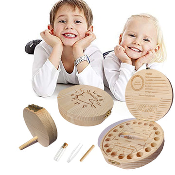 Baby Tooth Keepsake Box,Tooth Fairy Box,Wooden Tooth Box ,Baby Keepsake Storage Box,Tooth Saver,Tooth Holder for Kids Teeth,Toot