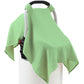 100% Muslin Cotton Car Seat Cover Baby, Carseat Canopy Cover, Universal Fit Stroller Covers for Boys and Girls (City Green)