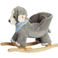Rocking Horse Puppy, Baby Animal Rocker, Rocking Horse with Seat, Ride on Horse, Plush Rocking Horse with Sweet Music, Wooden Ro